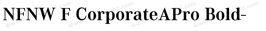 NFNWZF CorporateAPro Bold字体转换